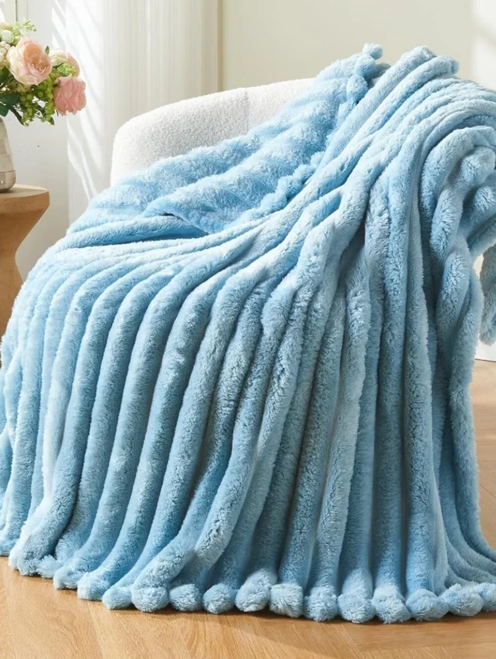 Fluffy Soft Throw Blanket 50x60
